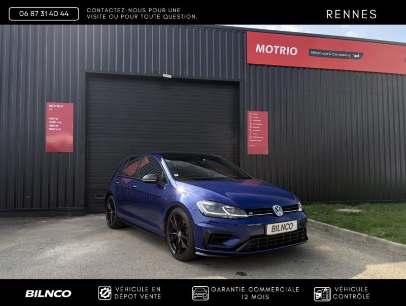 VOLKSWAGEN GOLF 7 R 2.0 TSI 310CH 4MOTION / TOIT OUVRANT PANO / Apple CarPlay / App-Connect / Bleu  