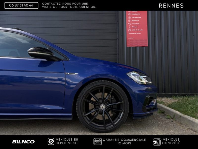 VOLKSWAGEN GOLF 7 R 2.0 TSI 310CH 4MOTION / TOIT OUVRANT PANO / Apple CarPlay / App-Connect / Bleu  