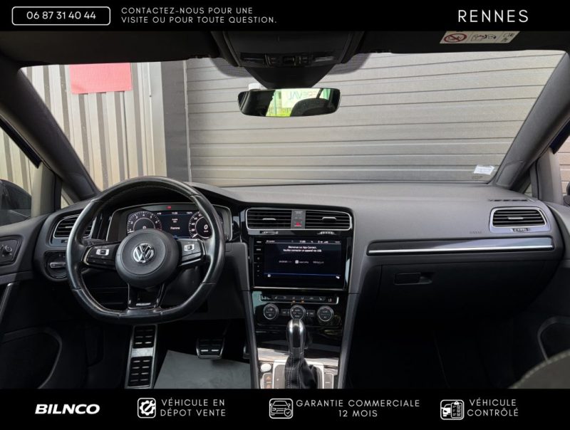 VOLKSWAGEN GOLF 7 R 2.0 TSI 310CH 4MOTION / TOIT OUVRANT PANO / Apple CarPlay / App-Connect / Bleu  