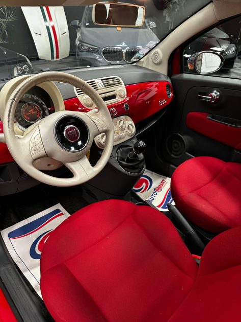 MAGNIFIQUE FIAT 500 LOUNGE 69 CH (1ERE MAIN, TOIT PANORAMIQUE, SUIVI D’ENTRETIEN, RADAR DE RECUL)