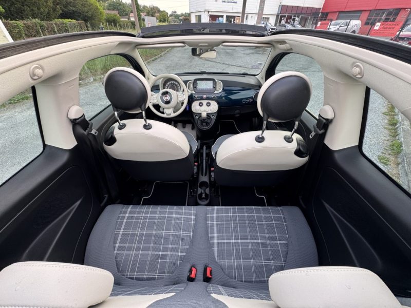 FIAT 500C CABRIOLET 1.2 8V 69CH S&S PACK LOUNGE 