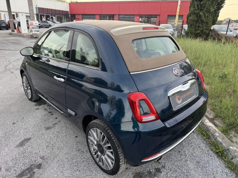 FIAT 500C CABRIOLET 1.2 8V 69CH S&S PACK LOUNGE 