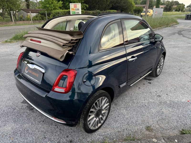 FIAT 500C CABRIOLET 1.2 8V 69CH S&S PACK LOUNGE 