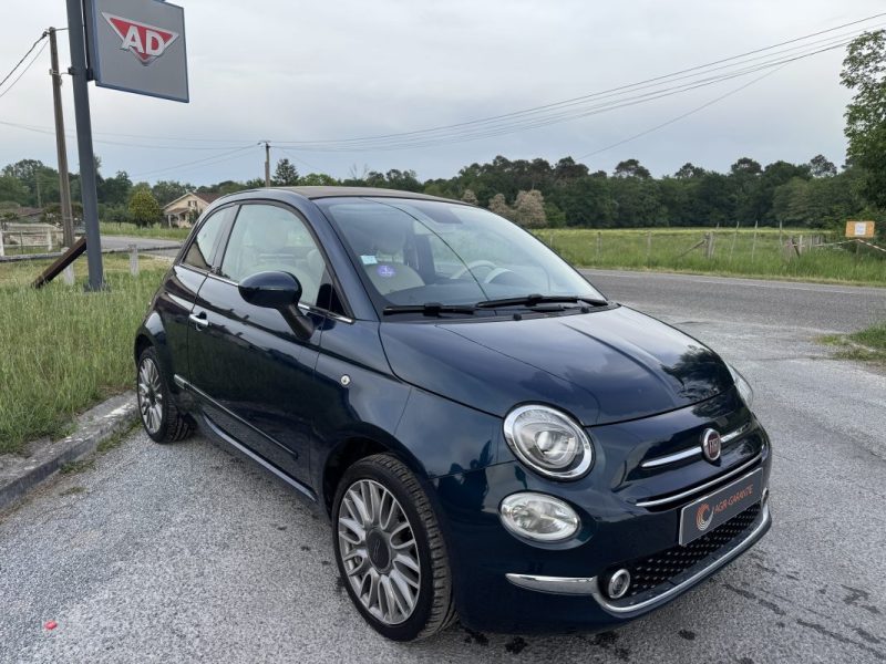 FIAT 500C CABRIOLET 1.2 8V 69CH S&S PACK LOUNGE 