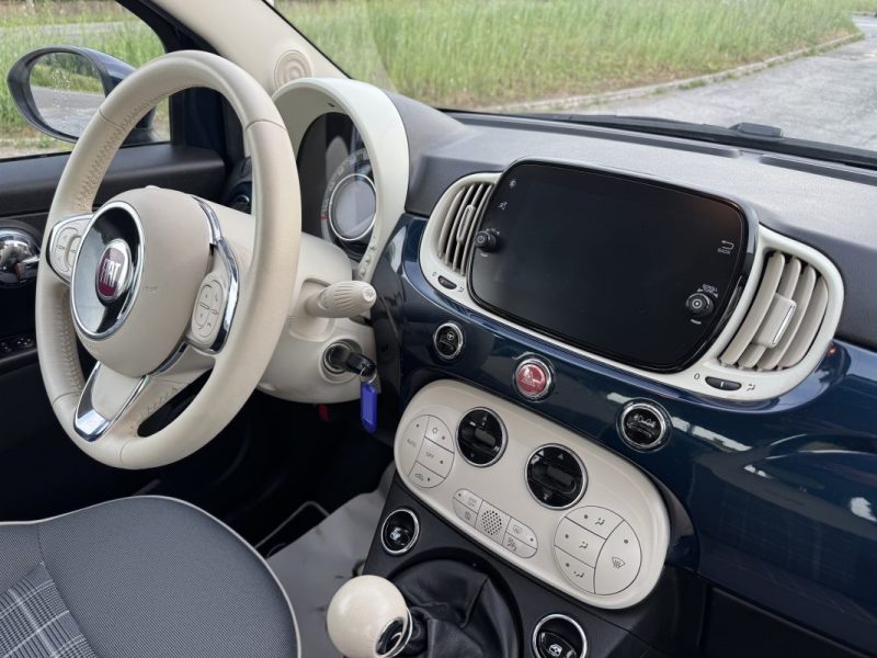 FIAT 500C CABRIOLET 1.2 8V 69CH S&S PACK LOUNGE 