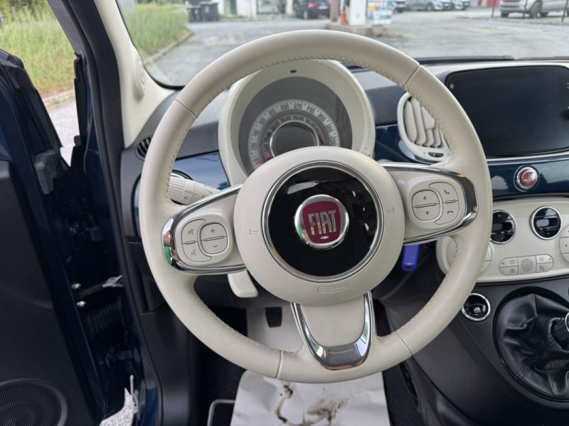 FIAT 500C CABRIOLET 1.2 8V 69CH S&S PACK LOUNGE 