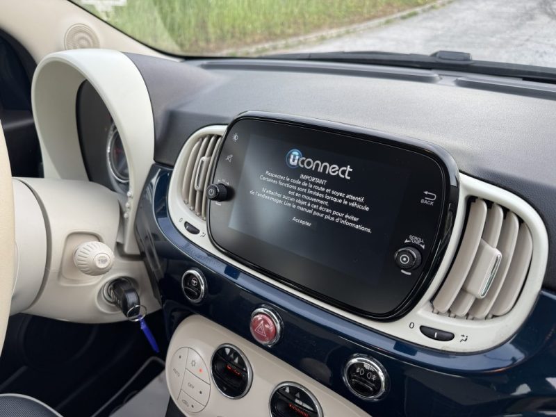 FIAT 500C CABRIOLET 1.2 8V 69CH S&S PACK LOUNGE 
