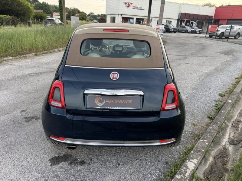 FIAT 500C CABRIOLET 1.2 8V 69CH S&S PACK LOUNGE 