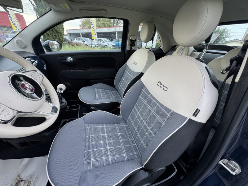 FIAT 500C CABRIOLET 1.2 8V 69CH S&S PACK LOUNGE 