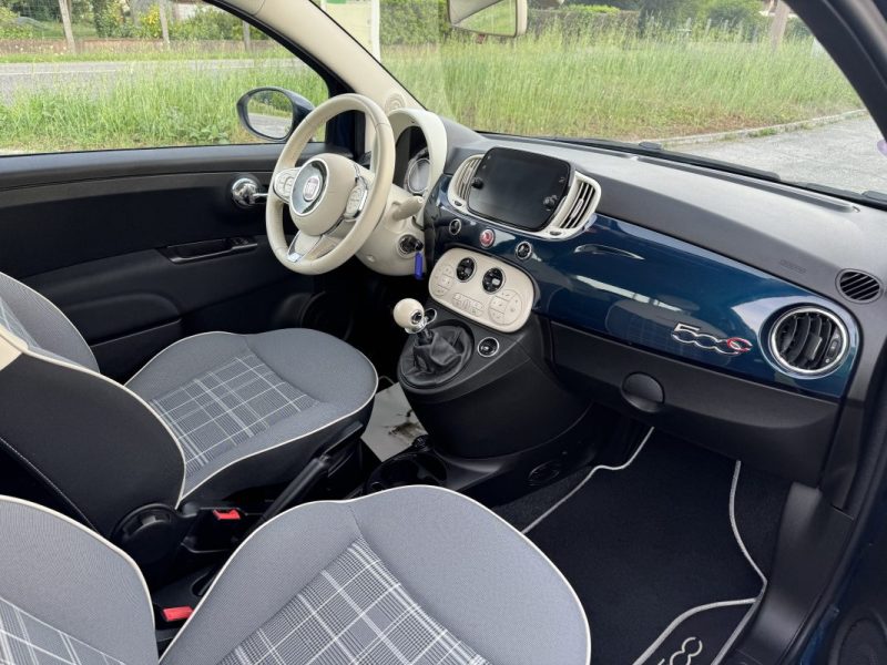 FIAT 500C CABRIOLET 1.2 8V 69CH S&S PACK LOUNGE 