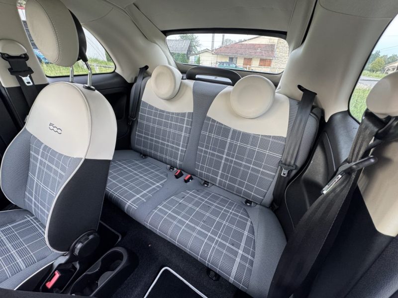 FIAT 500C CABRIOLET 1.2 8V 69CH S&S PACK LOUNGE 