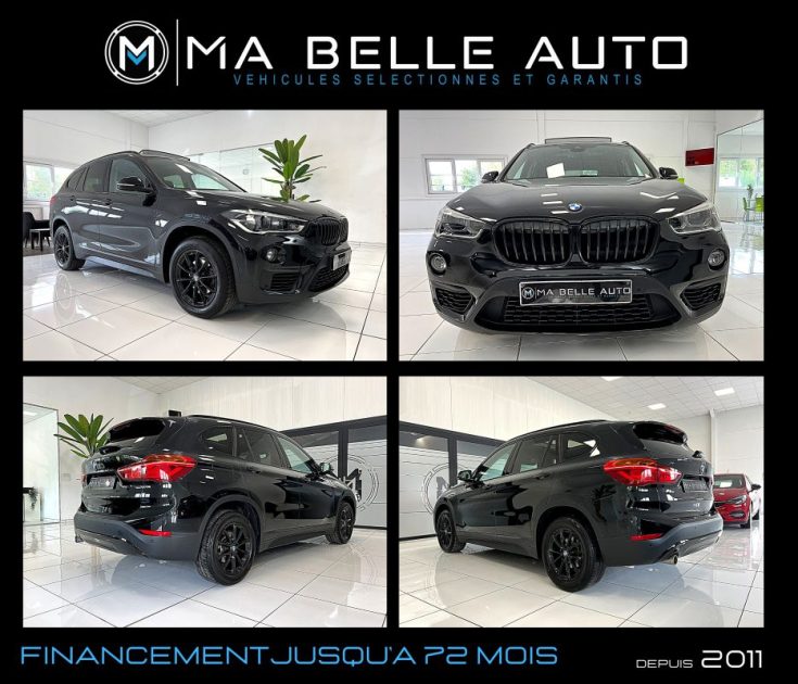 BMW X1 Sdrive16d Black Line / carnet / Toit panoramique full Led JA noire / 291 euros mensuel 