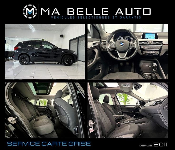 BMW X1 Sdrive16d Black Line / carnet / Toit panoramique full Led JA noire / 291 euros mensuel 