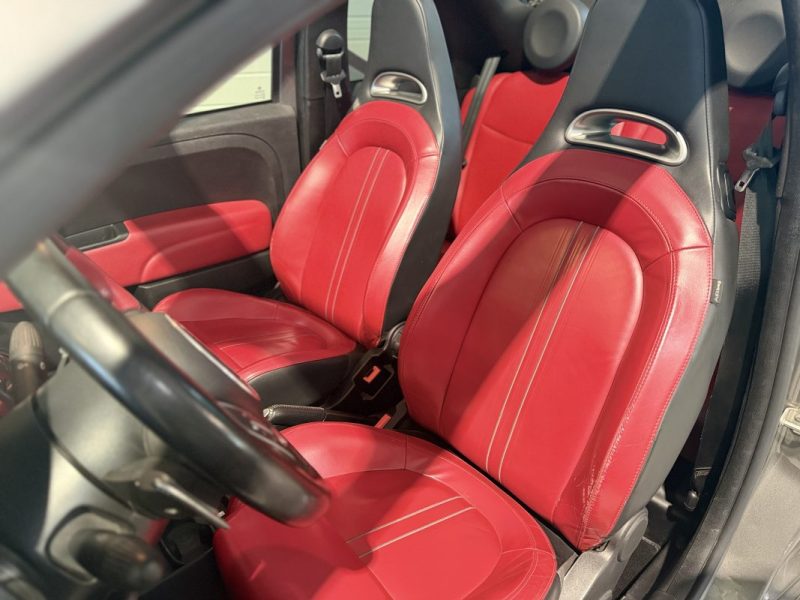 Fiat 500C Abarth - Cabriolet - 595 Turismo - 160 cv - Boite Automatique - Interieur Cuir Rouge - 110