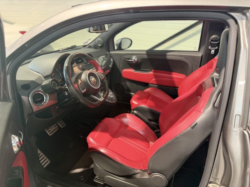Fiat 500C Abarth - Cabriolet - 595 Turismo - 160 cv - Boite Automatique - Interieur Cuir Rouge - 110