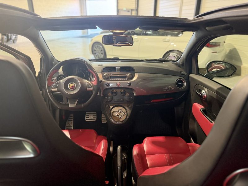 Fiat 500C Abarth - Cabriolet - 595 Turismo - 160 cv - Boite Automatique - Interieur Cuir Rouge - 110