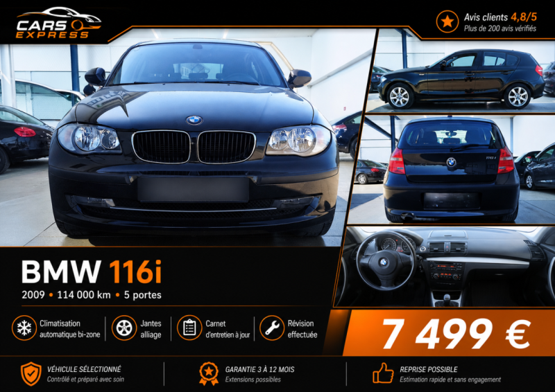 BMW 116I COMFORT 5PORTES GARANTIE 6MOIS