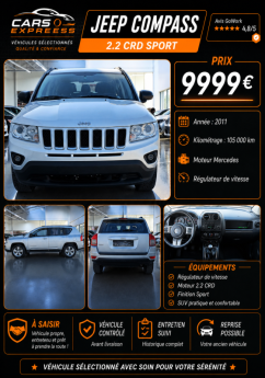 JEEP COMPASS 2.2 SPORT GARANTIE 6MOIS