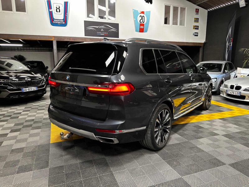 BMW X7 7 PLACES 3.0d 265CH EXCLUSIVE XDRIVE (ATTELAGE, TOIT OUVRANT,SONO HARMAN KARDON, CAMÉRA 360°)