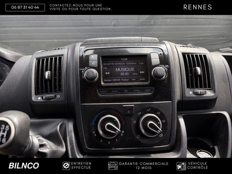 PEUGEOT BOXER 2.2 BLUEHDI 120CH / 1ère main / TVA récupérable / Caméra de recul / Régulateur / L2H2
