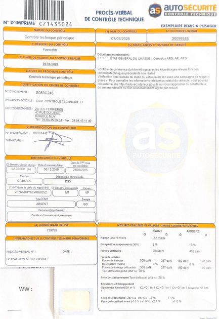 CITROEN DS3 1.6 100CV - DISTRIBUTION NEUVE - Garantie 12mois ou 15.000km - Révisée CT Ok