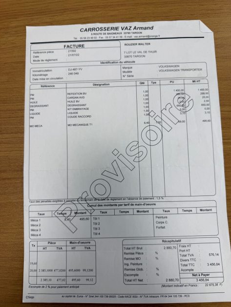 VOLKSWAGEN TRANSPORT COMBI 2.0 TDI 102ch 