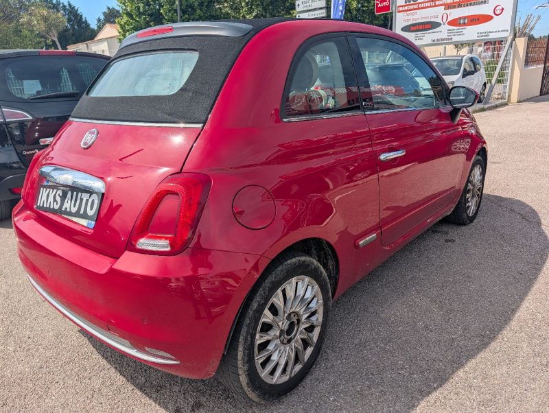 FIAT 500 CABRIOLET 0.9 8V 85 TWIN AIR LOUNGE APPLE CAR PLAY/GPS  GARANTIE 12 MOIS