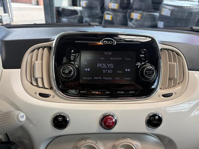 🚗 FIAT 500 1.2 8V 69ch ⚙️ S 📱 Bluetooth 📡 Radar de recul 🧭 GPS 📊 48 300 km