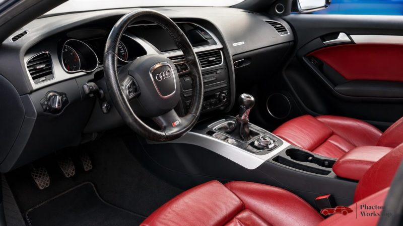 AUDI S5 COUPE V8 4.2L FSI QUATTRO 352 CH | BVM | CUIR ROUGE | B&O | TOIT OUVRANT | FRANCAISE