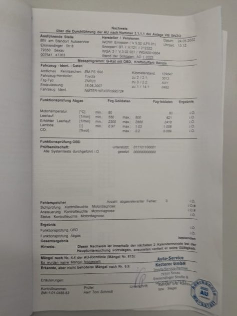TOYOTA COROLLA VERSO II 1.8l VVT-I BVM5 130CV 7 PLACES
