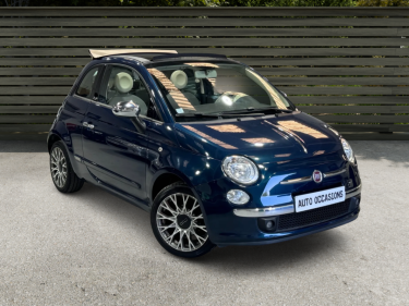 FIAT 500 1.2 I CABRIOLET PACK LOUNGE FULL OPTIONS CLIM/CUIR/TOIT  1er MAIN 