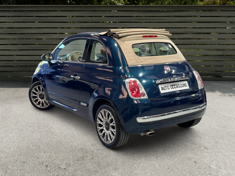 FIAT 500 1.2 I CABRIOLET PACK LOUNGE FULL OPTIONS CLIM/CUIR/TOIT  1er MAIN 