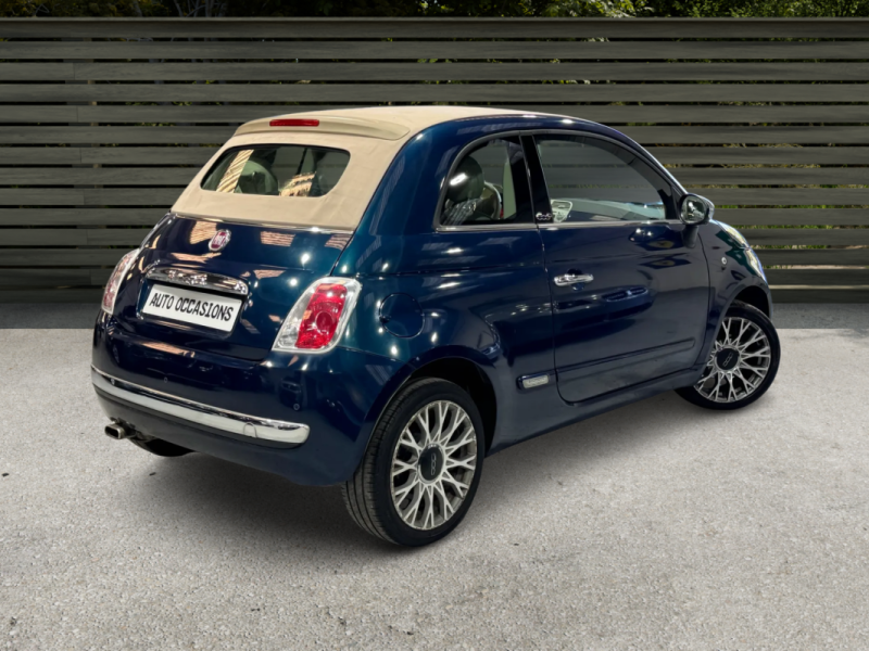 FIAT 500 1.2 I CABRIOLET PACK LOUNGE FULL OPTIONS CLIM/CUIR/TOIT  1er MAIN 