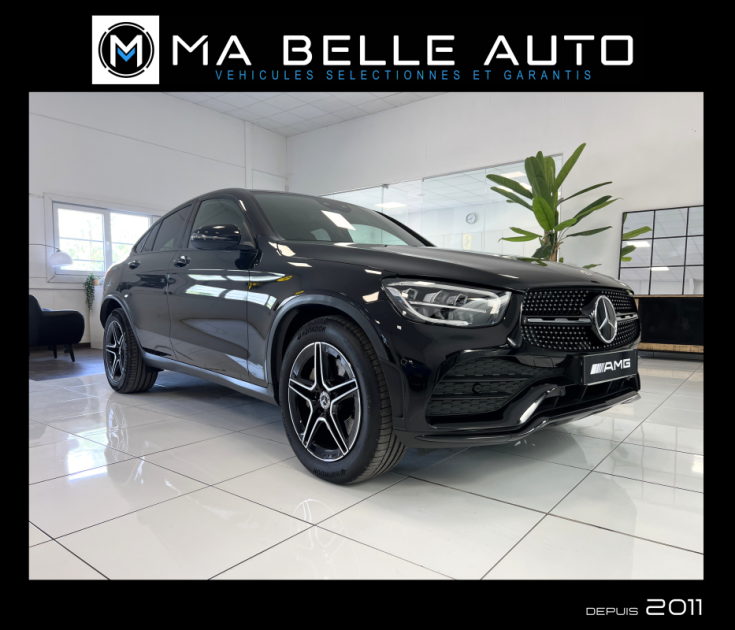 Mercedes GLC Coupé 200 d 163 AMG LINE 9G-TRONIC / carnet / camera cuir marron /  555 euros mensuel