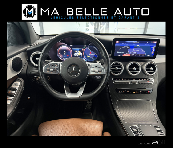 Mercedes GLC Coupé 200 d 163 AMG LINE 9G-TRONIC / carnet / camera cuir marron /  555 euros mensuel