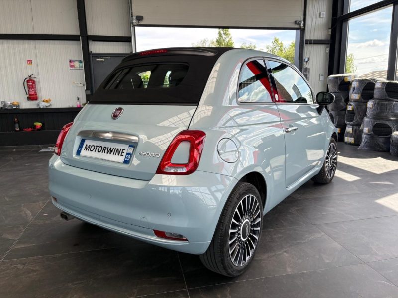 🚗 FIAT 500 CABRIOLET HYBRIDE 69CH, Seulement 20.000km ❄️ Clim 🛡️ Garantie ♻️ Reprise