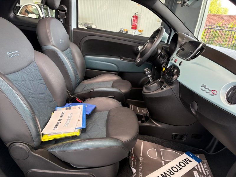 🚗 FIAT 500 CABRIOLET HYBRIDE 69CH, Seulement 20.000km ❄️ Clim 🛡️ Garantie ♻️ Reprise