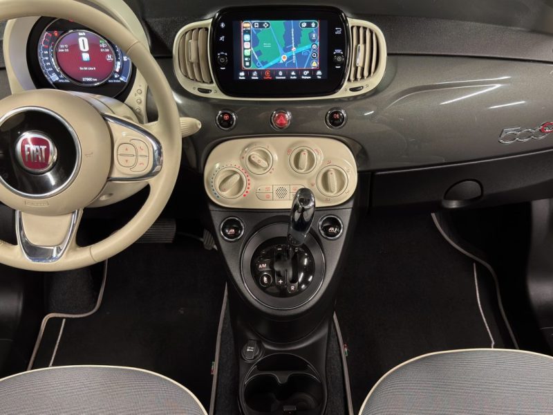 FIAT 500 C PHASE 2 LOUNGE CABRIOLET 1.2 69 Cv CAPOTE ELECTRIQUE BOITE AUTO ECRAN GPS - GARANTIE 1 AN