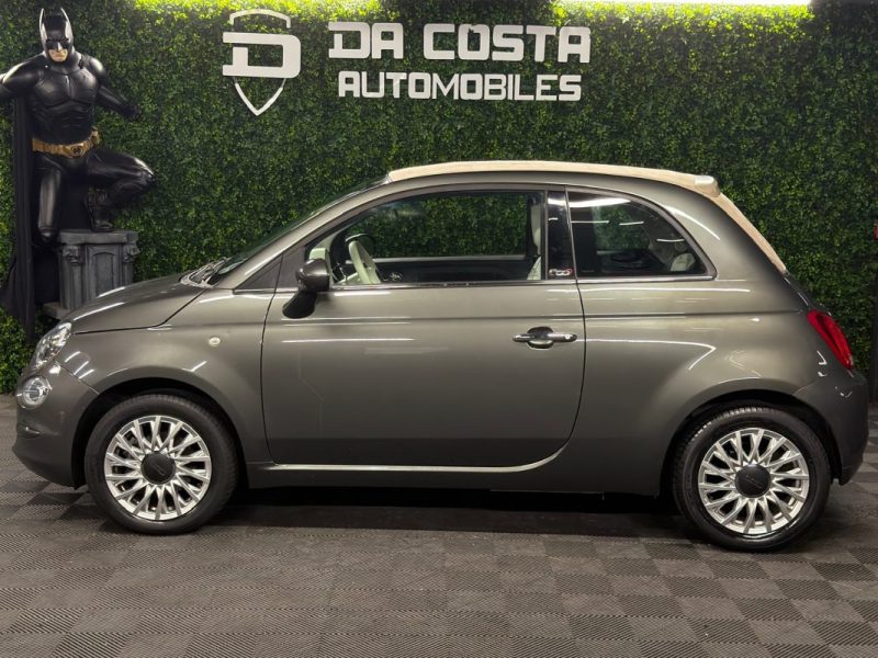 FIAT 500 C PHASE 2 LOUNGE CABRIOLET 1.2 69 Cv CAPOTE ELECTRIQUE BOITE AUTO ECRAN GPS - GARANTIE 1 AN