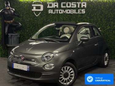 FIAT 500 C PHASE 2 LOUNGE CABRIOLET 1.2 69 Cv CAPOTE ELECTRIQUE BOITE AUTO ECRAN GPS - GARANTIE 1 AN