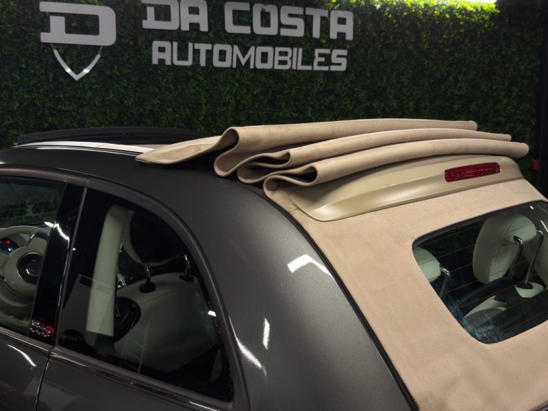 FIAT 500 C PHASE 2 LOUNGE CABRIOLET 1.2 69 Cv CAPOTE ELECTRIQUE BOITE AUTO ECRAN GPS - GARANTIE 1 AN