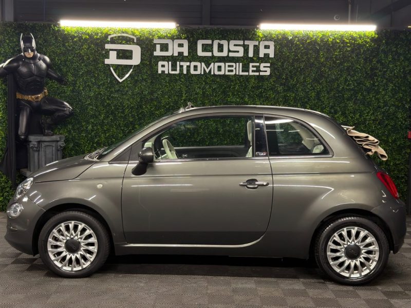 FIAT 500 C PHASE 2 LOUNGE CABRIOLET 1.2 69 Cv CAPOTE ELECTRIQUE BOITE AUTO ECRAN GPS - GARANTIE 1 AN