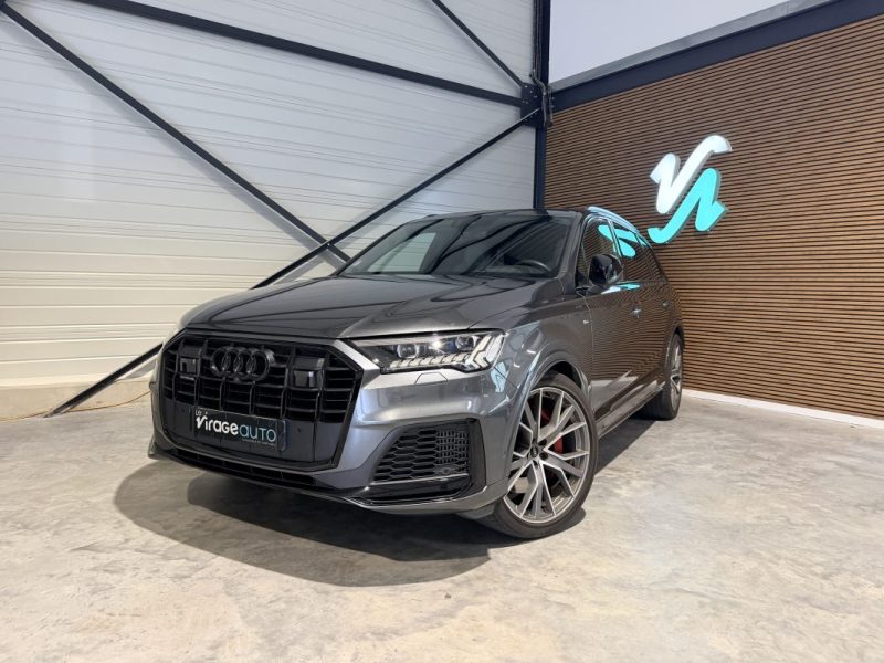 AUDI Q7 - 60 TFSI E - 462 cv - Hybride - S TRONIC - 2021 - Caméra 360 - CarPlay - Attelage