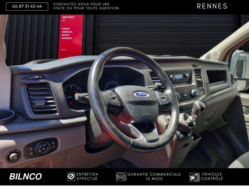 Ford Transit L3H2 2.0 130ch / 2021 / TVA récupérable / Attelage / Radars AV-AR 