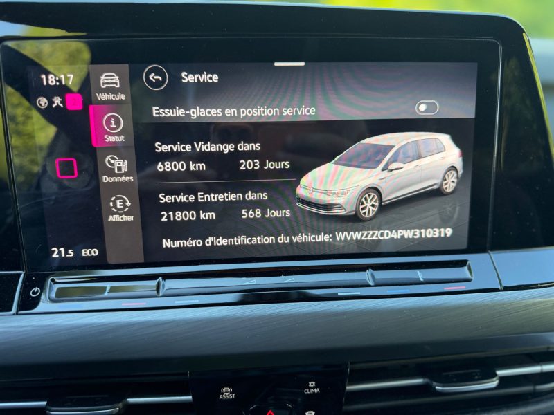 VOLKSWAGEN GOLF 8 1.4 E-HYBRID  204 STYLE  DSG 2023