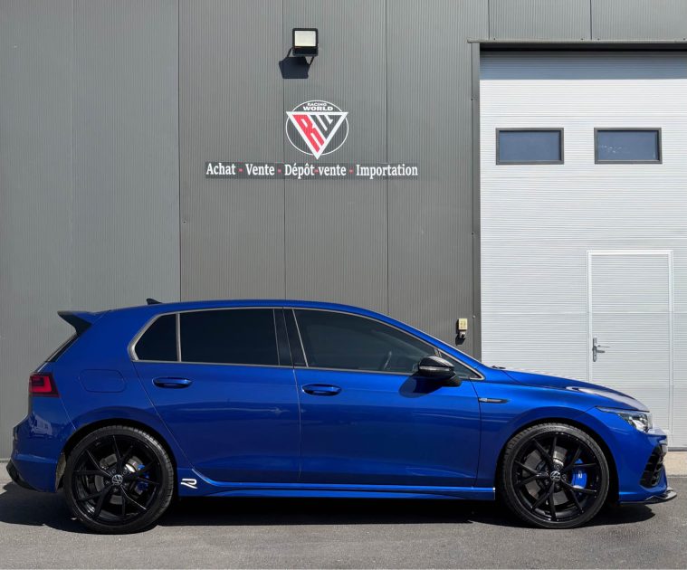 VOLKSWAGEN GOLF VIII 2.0 TSI 320 R DSG 2021 - BLEU LAPIZ - GARANTIE 12 MOIS