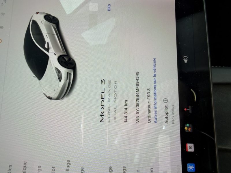 TESLA MODEL 3 DUAL MOTOR AWD GRANDE AUTONOMIE 2021 ATTELAGE