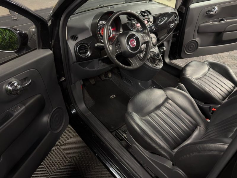 FIAT 500 II LOUNGE 1.2 69 Cv 1ERE MAIN 33 200 Kms INTERIEUR CUIR TOIT PANO CritAir1 - GARANTIE 1 AN