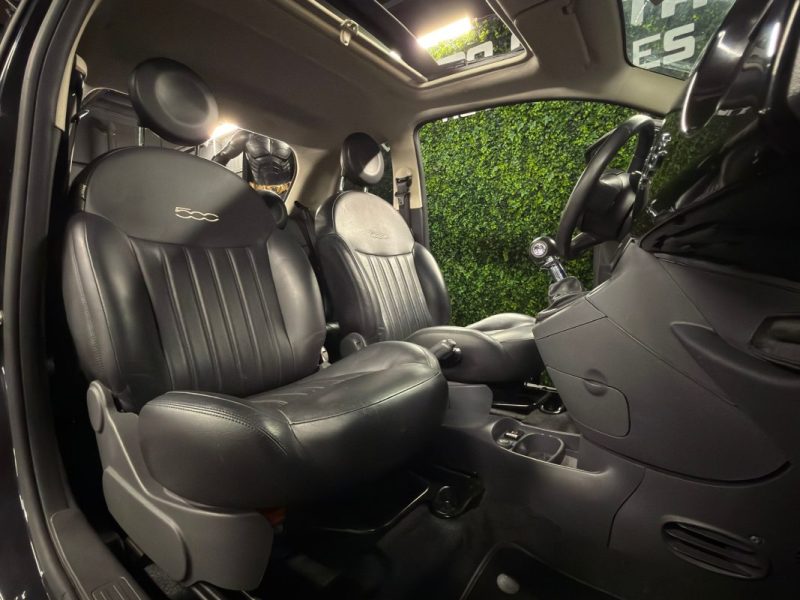 FIAT 500 II LOUNGE 1.2 69 Cv 1ERE MAIN 33 200 Kms INTERIEUR CUIR TOIT PANO CritAir1 - GARANTIE 1 AN