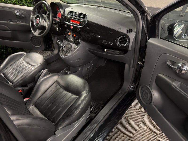 FIAT 500 II LOUNGE 1.2 69 Cv 1ERE MAIN 33 200 Kms INTERIEUR CUIR TOIT PANO CritAir1 - GARANTIE 1 AN